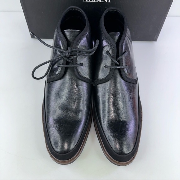Alfani Men\'s Clyde Chukka Ankle Boots Leather Black 11M New